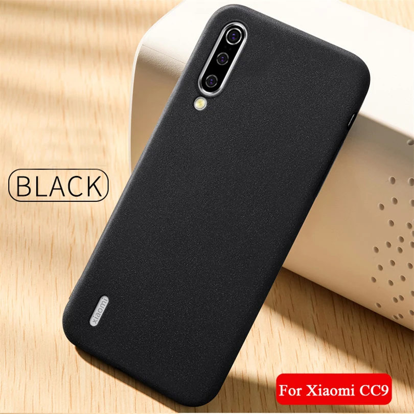 Черный Противоударный чехол для телефона для Xiaomi Mi A3 9SE 9 CC9 CC9E, мягкий ТПУ песчаник, матовый чехол для Xiaomi Mi A3 Lite, тонкий облегающий чехол s - Цвет: Черный