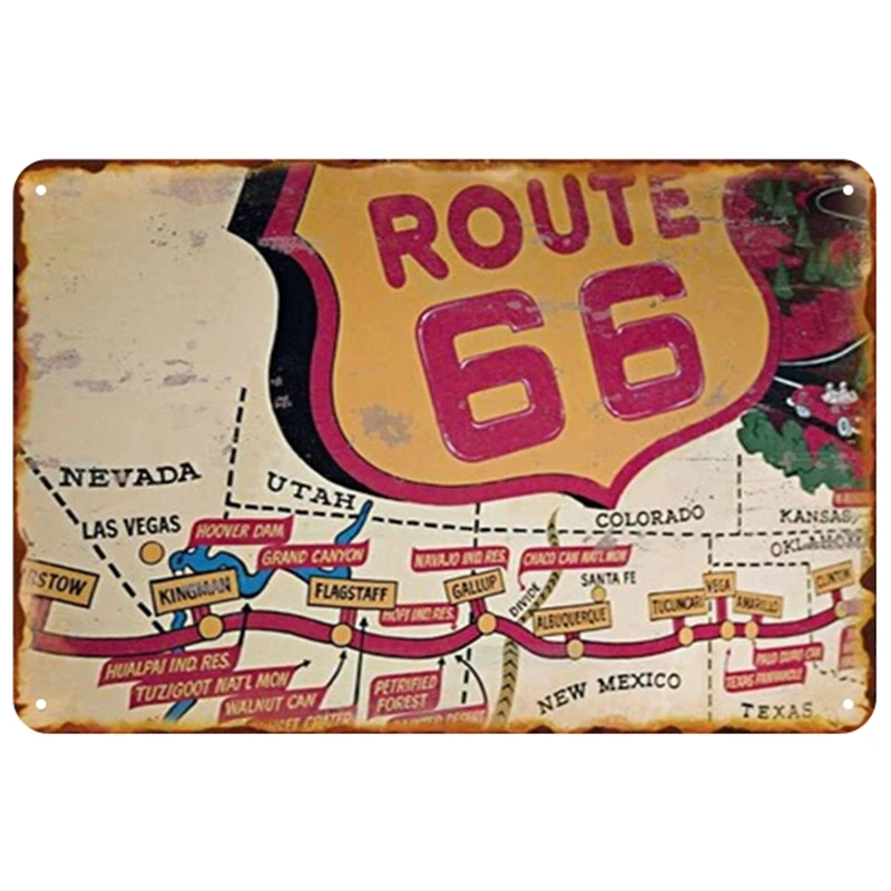 Route 66 табличка металлическая винтажная жестяная вывеска Pin Up потертый шик Декор винтажные металлические знаки украшение бара металлический плакат для паба металлическая пластина - Цвет: 21