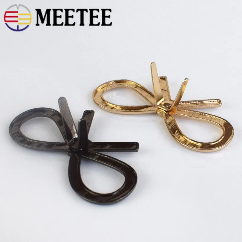 Meetee 5/10/20 шт 44*22 мм обувь с бантом пряжка металлические сумки декор одежды пряжки DIY