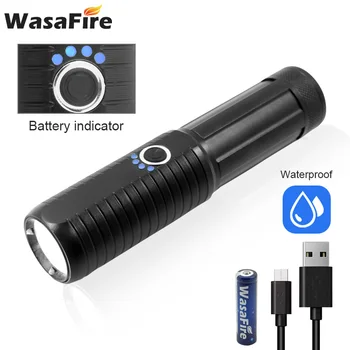 

Portable 5 Modes Tactical Flashlight Powerful Super Bright XHP 50 LED Flashlight Torch Outdoor Waterproof Hiking Fishing Lantern