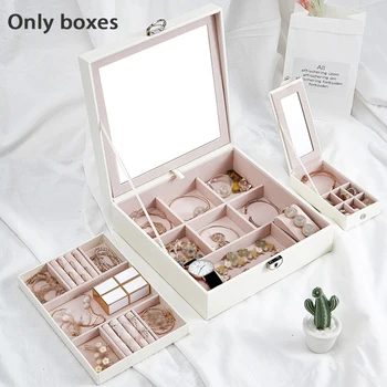 

Fashion Storage Boxes Clear Square Multipurpose Display Case Plastic Jewelry Storage Box Desktop Organizer