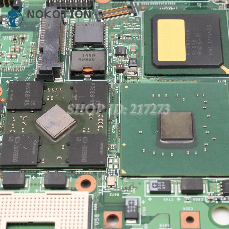 NOKOTION для lenovo Thinkpad T60 14,1 Материнская плата ноутбука 42T0122 945PM DDR2 Бесплатный процессор X1400 графика