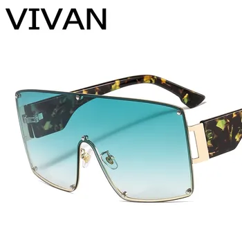 

Q2206 Luxury Oversized Sunglasses Women Brand Design Gradient Gray Lens Men One-piece Sunglasses Lady Glasses UV400