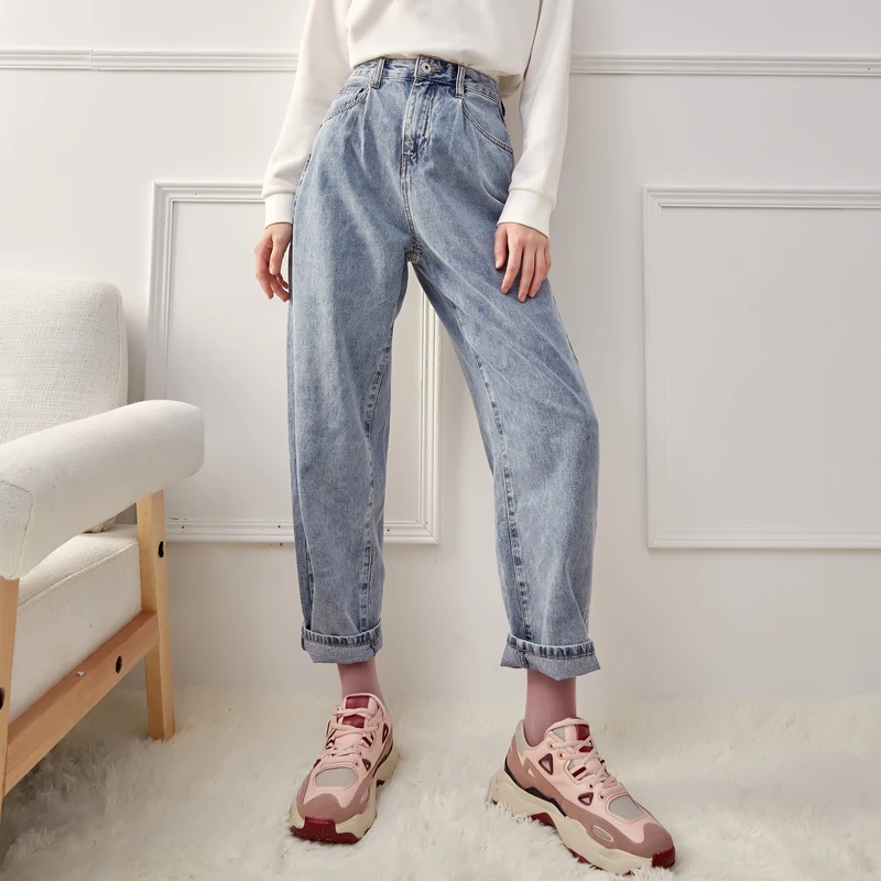 Metersbonwe Loose Jeans For Women Wide-leg Jeans Spring New Chic Denim Pants High Quality Streetwear Casual Loose Jeans