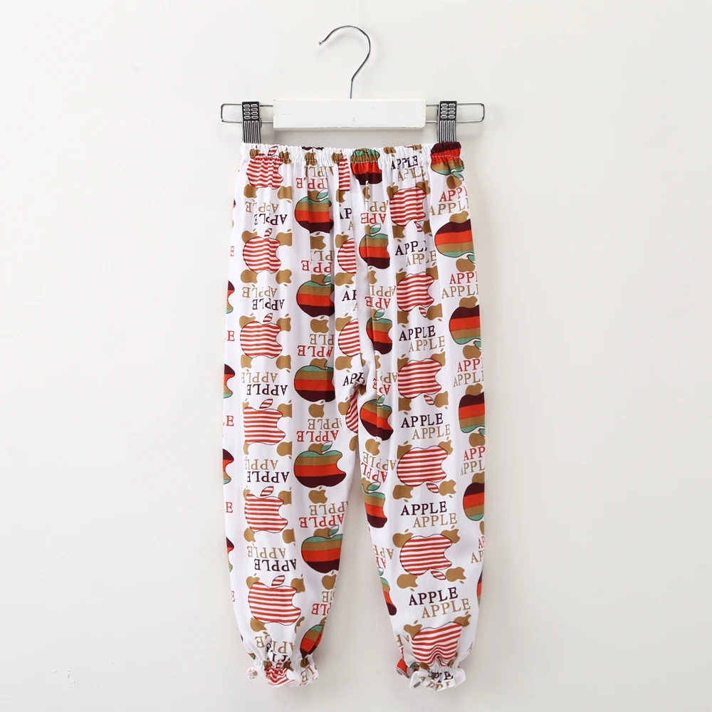 2020 Kids Children Girls Cotton Pants Trousers Apple Printed Casual Beach Cool Bloomers New Spring Summer Leggings for 2-7Y Girl | Мать и