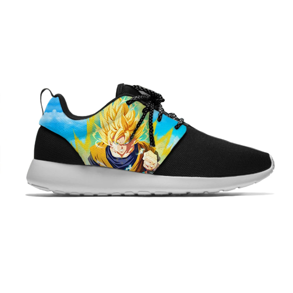 Супер Saiyan Dragon Ball Z Сон Гоку популярные модные стильные детские спортивные кроссовки повседневные дышащие кроссовки с 3D принтом для мальчиков и девочек
