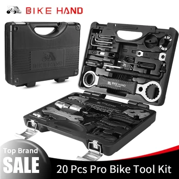 

BIKE HAND 18 In 1 MTB Repair Tools Kit Box Set Multi BicycleTire Chain Repair Tools Spoke Wrench Kit Hex Screwdriver Bike Tools