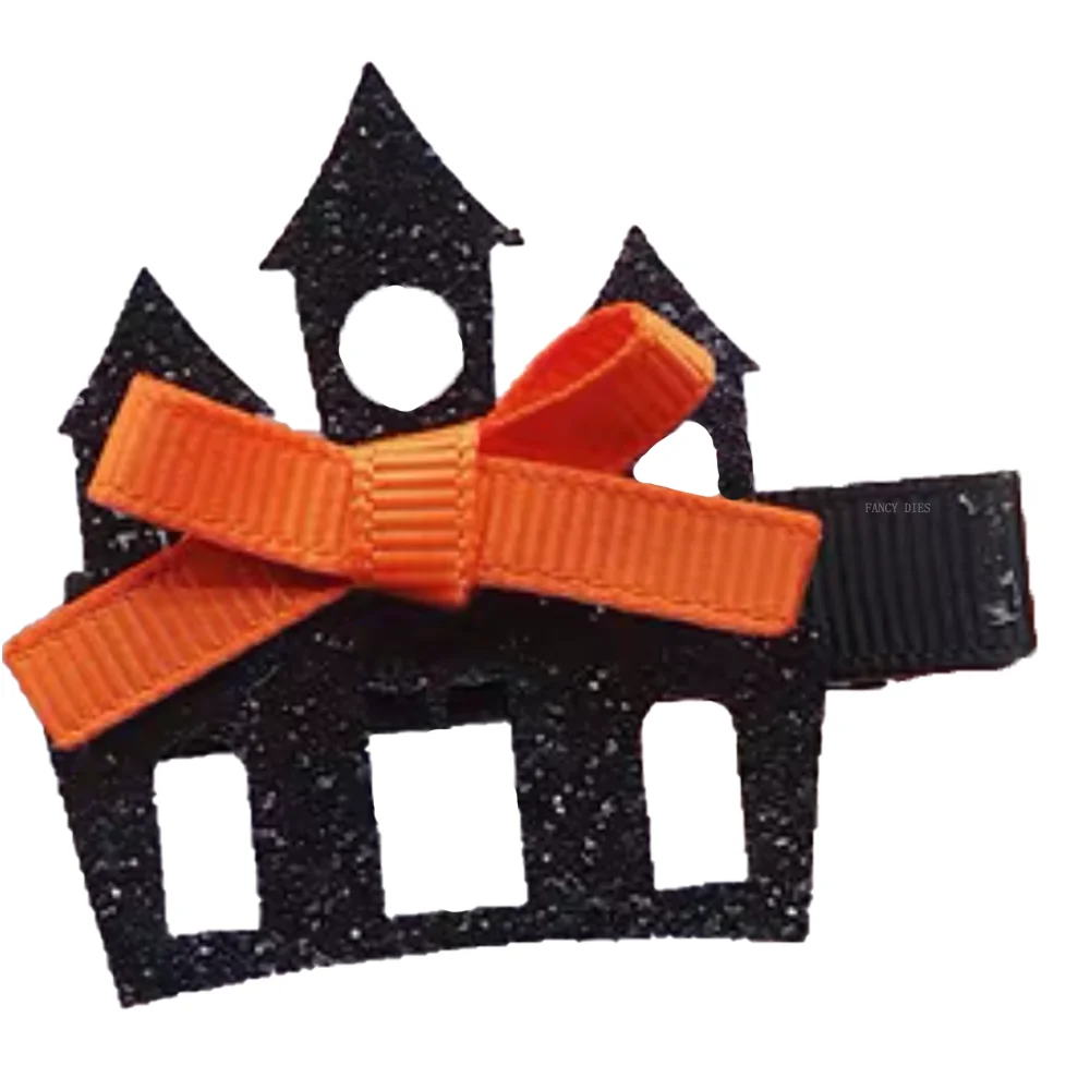 

2021 New Halloween party castle hairpin Cutting Dies Wooden Knife Die Compatible With Most Manual Die Cut Cutters