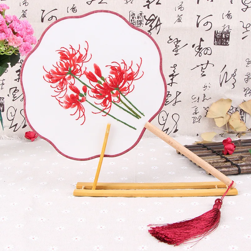 

Flower of Soul DIY Ribbon Flowers Embroidery Set Hoop for Beginner Needlework Kits Arts Crafts Sewing Decor Cross Stitch Series