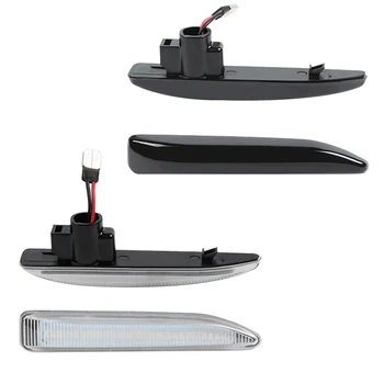 

2Pcs Car LED Side Marker Lights Turn Signal Light Side Repeater Lamp for BMW 7 Series E65 E66 E67 E68