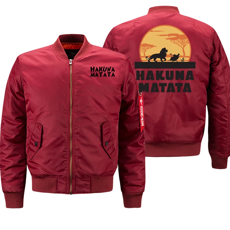 Осенне-зимняя Толстая куртка для мужчин HAKUNA MATATA мотоциклетные уличные мужские куртки-бомберы хип-хоп плюс размер 8XL военная куртка