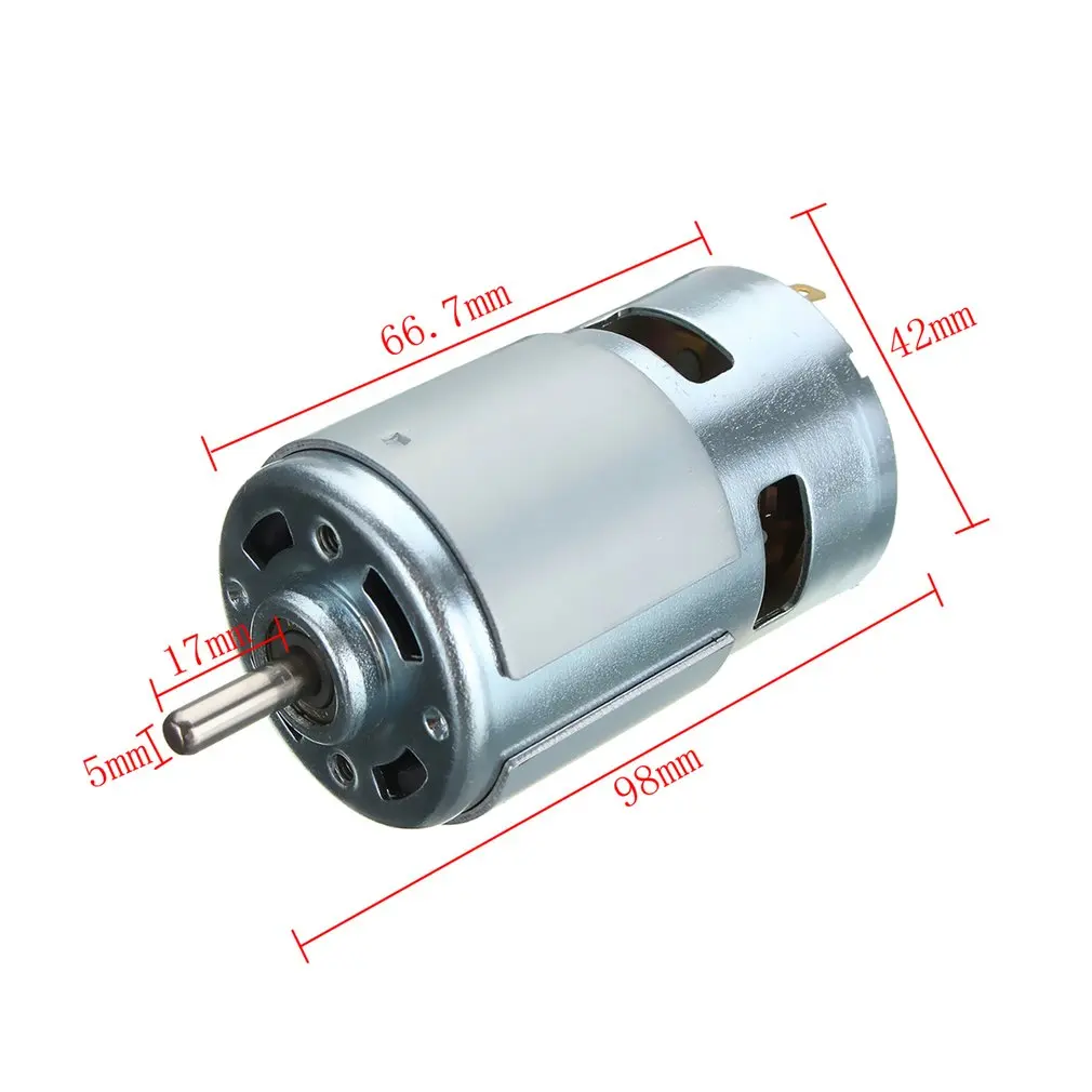 775 DC12V-24V 3500-9000 об/мин двигатель шариковый подшипник большой крутящий момент высокая мощность низкий уровень шума двигатель постоянного тока для электрических инструментов КАЧЕСТВО