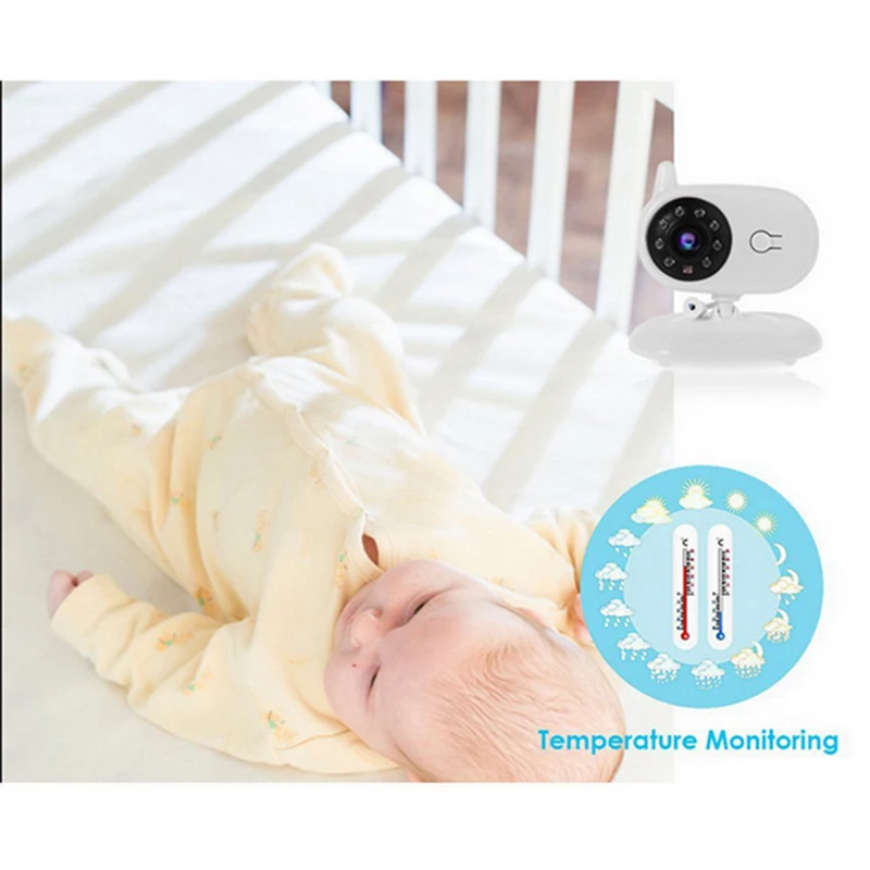 Video Baby Monitor Surveillance Security Camera Babys 2.4G Wireless With 3.5 Inches LCD 2 Way Audio Talk Night Vision