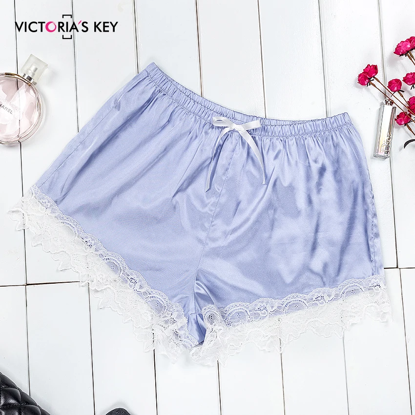 Виктории ключ сна Lounge сексуальная одежда для сна атласная Женская пижама набор летняя Домашняя одежда Пижама Femme на шнуровке шорты комплект