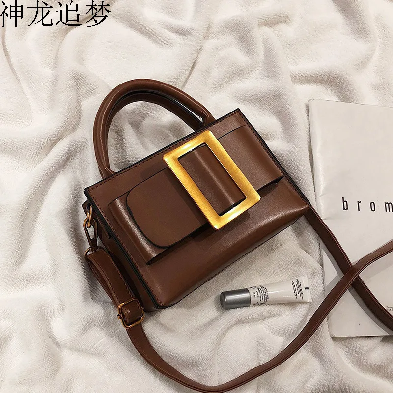 

Solid Personality Fashion Small Tote Bag 2020 New Quality PU Leather Women's Designer Handbag Portable Shoulder Messenger Bags