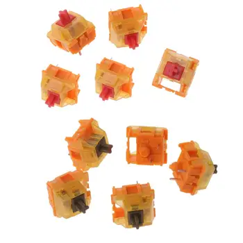 

5pcs/pack TTC Mechanical keyboard Switch Golden Red Brown 2rd Generation Contact Micro Keyswitch 3pin 80 Million Lives