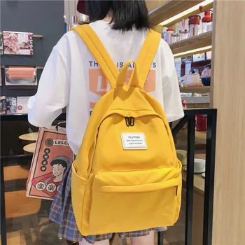 

youth bag Nylon waterproof women backpack High quality solid color shoulder bag schoolbag for Teenage girls 2020 Travel backpack