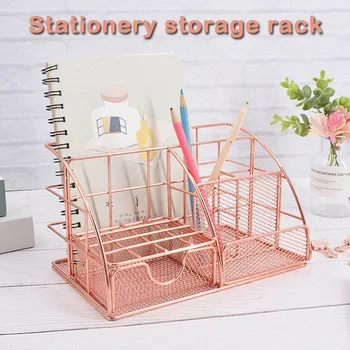 

Metal Desktop Holder Office Storage Box Pencil Pen Desk Mesh Organizer Caddy New For Hot Sale