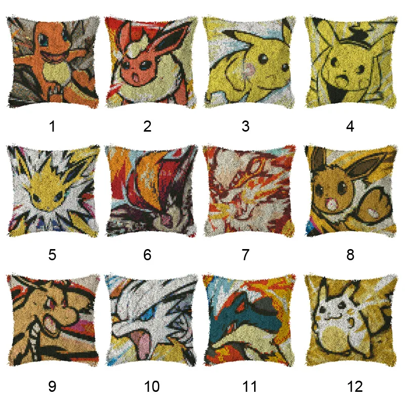 

Cartoon Latch Hook Cushion Pattern Pillow Cushion Cover Case Crochet Art & Crafts AcrylicEmbroidery Sofa Bed Home Decor