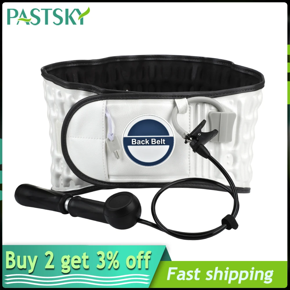 Lumbar Support Back Decompression Waist Belt Inflatable Traction Lumbar Spinal Brace Belt Waist Protect Pain Relief Massage Band