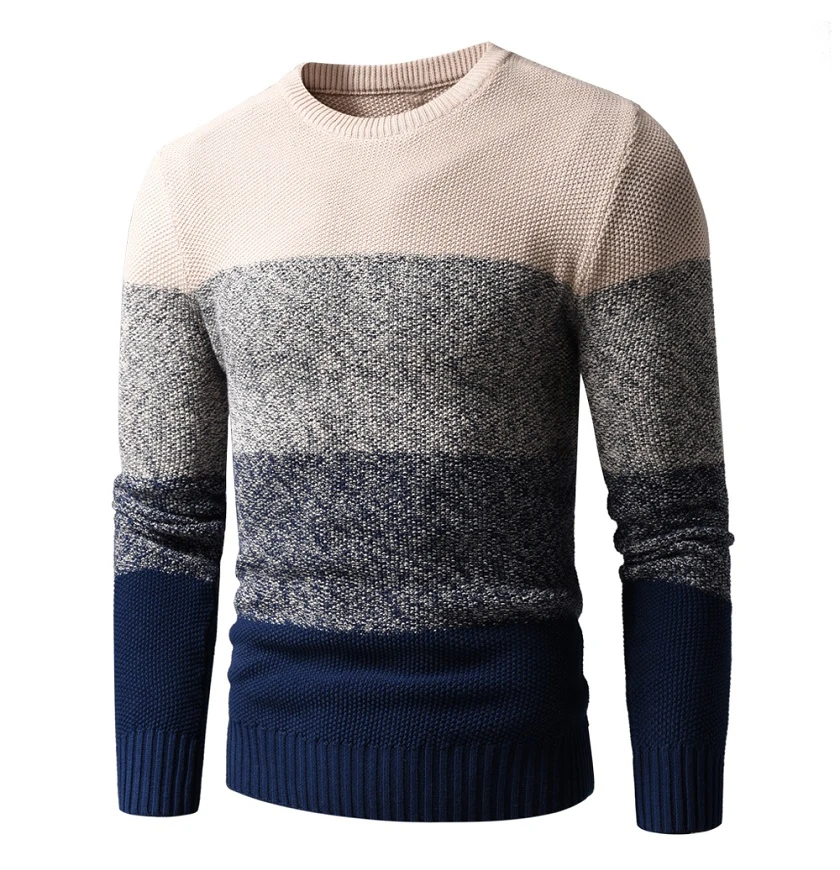 Men 2021 Autumn New Classic 100% Cotton Warm Thick Crewneck Sweaters Pullovers Coat Men Winter Casual Vintage Soft Sweater Men