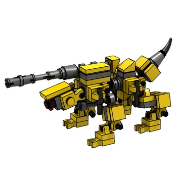 

Modiker 110Pcs STEM MOC Task Force Mini Mecha Dog Model Small Particle Building Blocks Educational Toy Set - Yellow