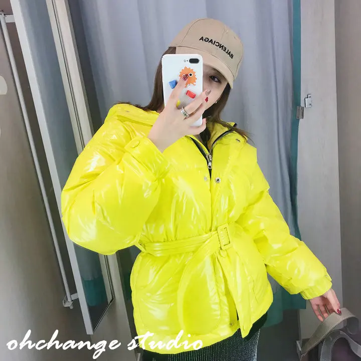 2019 зимнее Новое Женское пальто яркое лицо не выцветает Свободные теплые длинные секции толстый пуховик хлопковое пальто для женщин