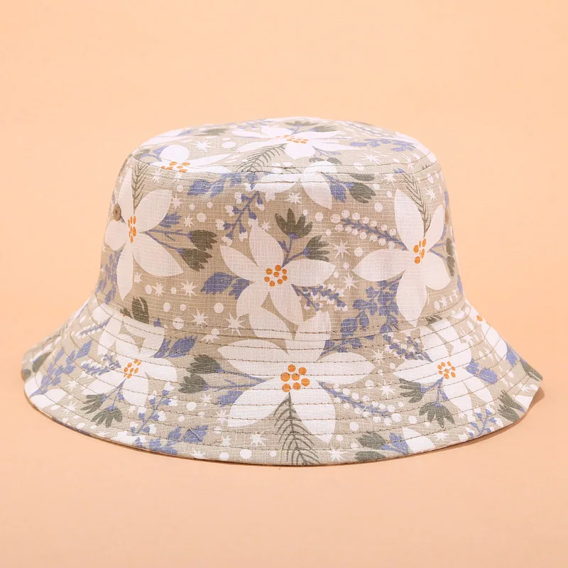 LVYI 002 Горячая Женская хлопковая Панама Gorros человек цветочный принт хип хоп Рыбалка берет козырек