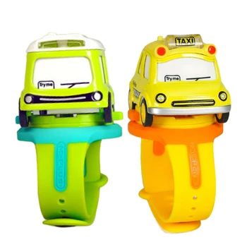 Alloy Toy Car Mini Q Version Car Bus Children Watch Interactive Induction Children'S Toy