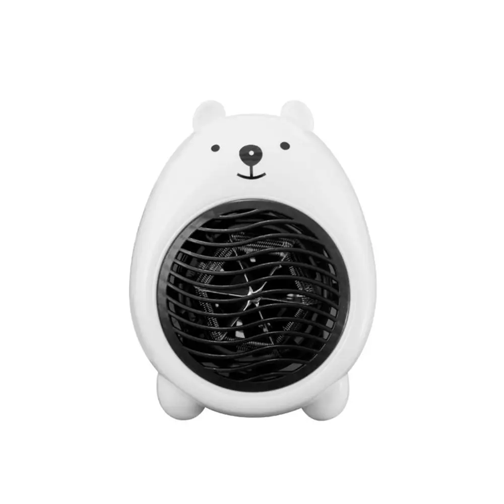 white Mini Cartoon Heater Desktop Heater Home Bedroom Living Room Heater Office Small Electric Heater Gift - Цвет: white