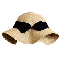 Высококачественная Летняя женская шляпа, модные повседневные женские шляпы с широкими полями, складная Соломенная пляжная шляпа YL5