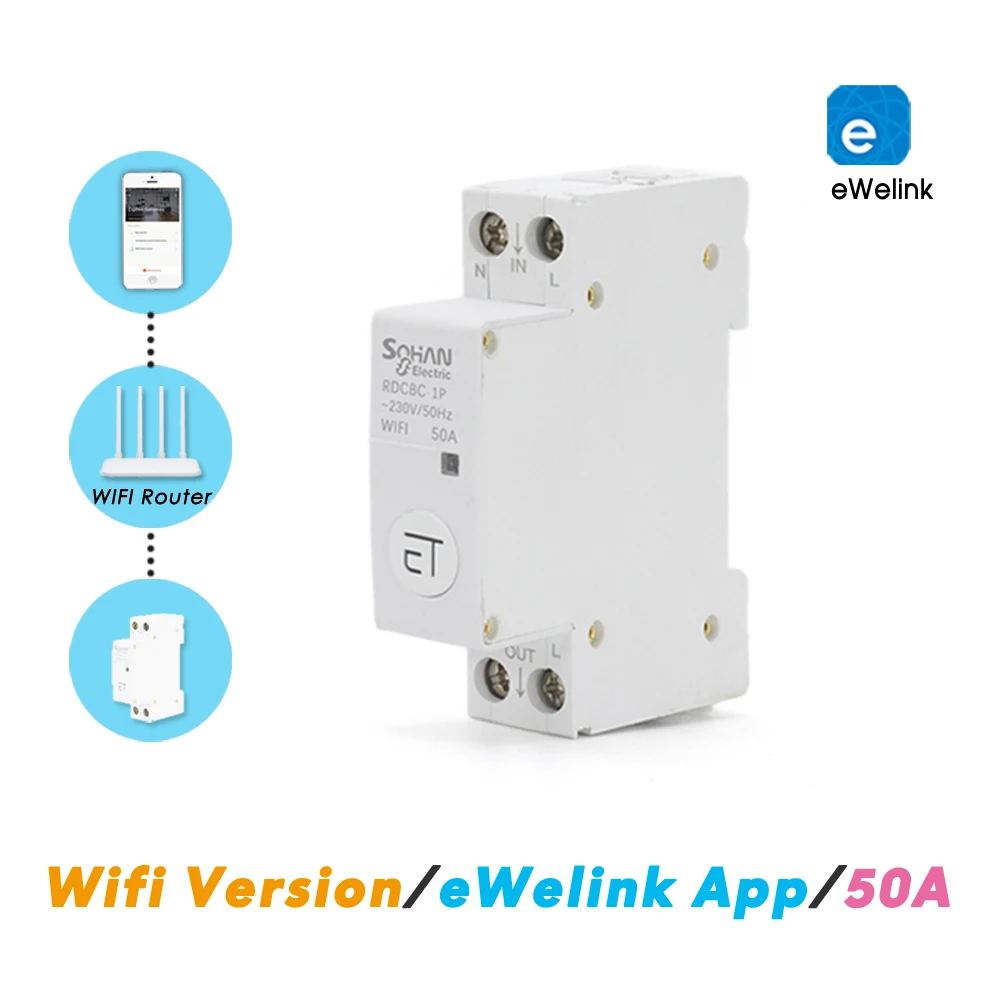 Domotique disjoncteur de contrôle à distance WiFi 50A 1PC – OneDeaLs –  Ventes FLASH ! Stock limité