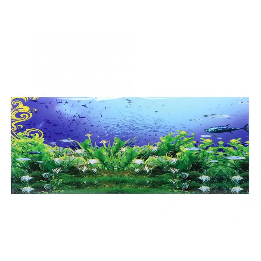 Aquarium Background Poster Decoration Fish Tank Decoration Seabed Small Fish Water Plants Aquarium Background Poster Sticker