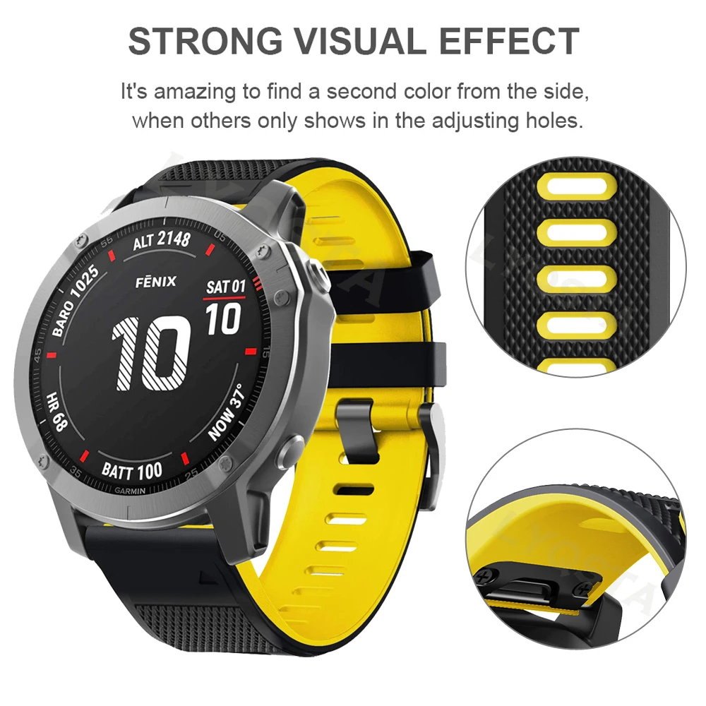 22 26mm Ʈ ġ Ǹ ð  Ʈ, Garmin Fenix 5/5X Plus 6X 6Pro 935Smartwatch Bracelet QuickFit Wristband Correa