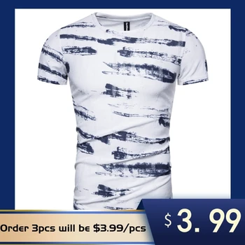 

Factory Clearance Cotton T-shirt Men Casual Slim Fit O-neck Print Short Sleeve Mens Tops Tees Male T Shirt Quality Summer Shirts