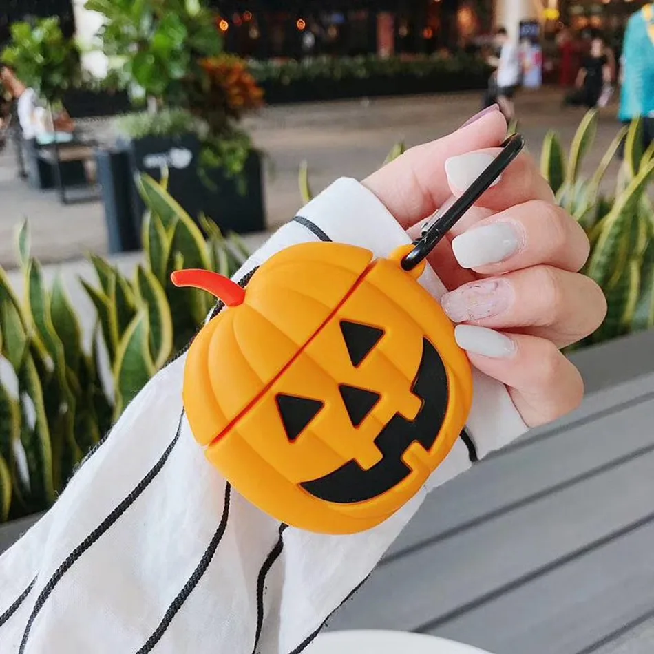 3D Медведь Тыква наушники в форме кота чехол для AirPods силиконовый олень милый мультфильм чехол для Apple Air pods чехол аксессуары коробка