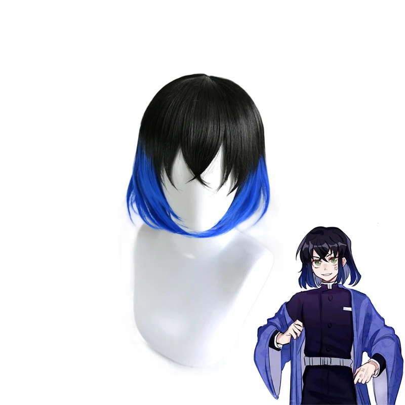 

Demon Slayer Kimetsu no Yaiba Hashibira Inosuke Men Short Wig Cosplay Costume Heat Resistant Synthetic Hair Party Role Play Wigs