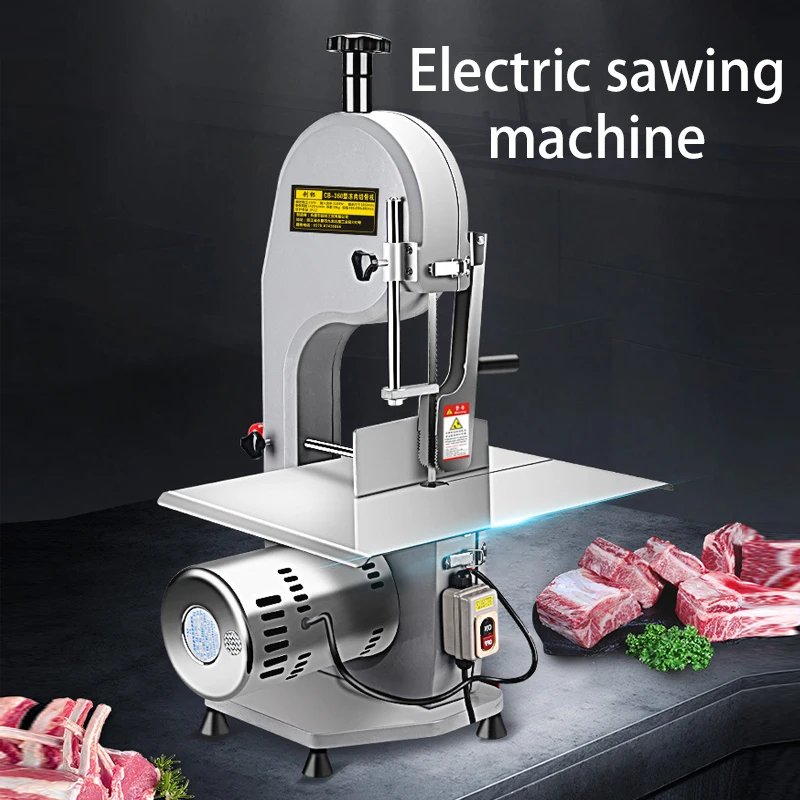 110v/220v Commercial Meat Slicer Bone Cutting Machine Large Table Electric Meat Saw Metal