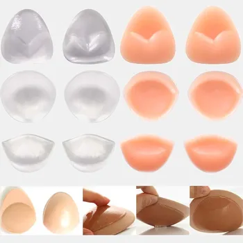 

1 Pair Push Up Silicone Triangle Bikini Swimsuit Bra Insert Pads Bra Pads Pasties Invisable Breast Enhancer Lingerie Dropship
