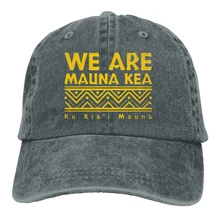 We Are MAUNA KEA Casquette Deep Heather Мужская и женская джинсовая бейсболка с ремешком на спине Регулируемая Кепка для папы и гольфа