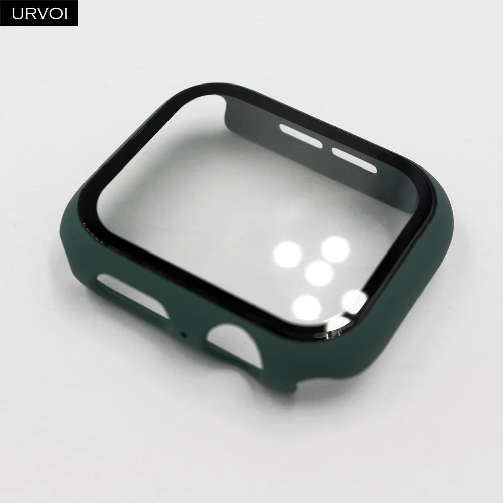 URVOI Matte Plastic Bumper with Tempered Glass for Smartwatch Protection