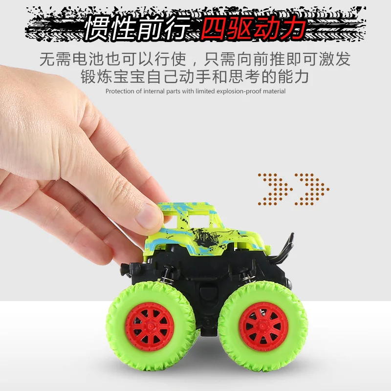 Мини инерционный внедорожник, автомобиль Juguetes Carro, четыре колеса, пластиковая детская игрушка, фрикционный трюк, автомобиль для мальчиков