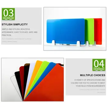 

4 colors Convenient Durable Office Desktop Baffle Acrylic Screen Board 50X30 cm