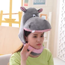 Японская шляпа бегемота, игрушка для косплея, реквизит, аксессуары, плюшевая голова, необычная Кепка для косплея тайяки, реквизит для фото