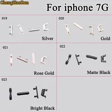 ChengHaoRan 1 комплект для iPhone 7G Выходная Мощность Кнопка громкость, выключение звука Кнопка ключ боковые кнопки полный комплект Ремонт Запчасти Замена