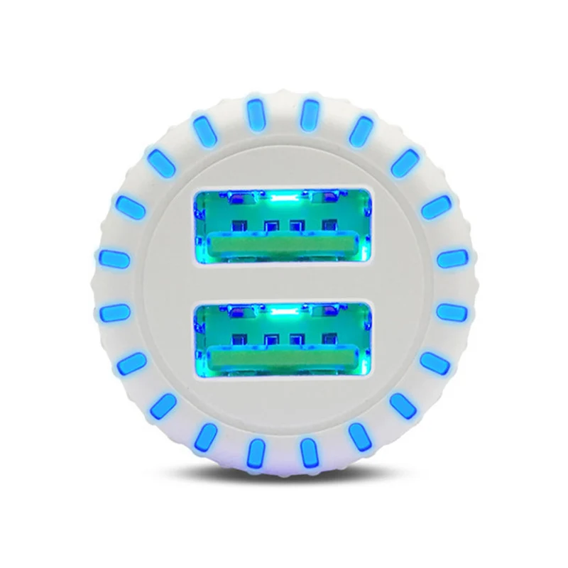 Быстрая зарядка 2 Переходник USB для зарядки в машине светодиодный дисплей совместимый для IPhone Android 12-24V GK99