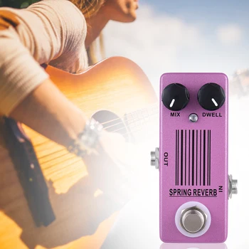 

Spring Reverb Guitar Effect Pedal True Bypass Mini Digital Knob Single Musical Instruments Portable Professional Accessories