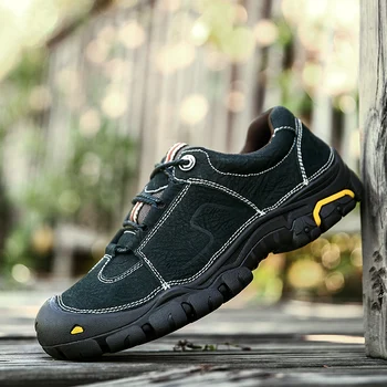 

Spring Male Hiking Shoes Waterproof Sneakers Hiking Men Climbing Sport Shoes men Trekking Shoes Casual Genuine Leather Shoes