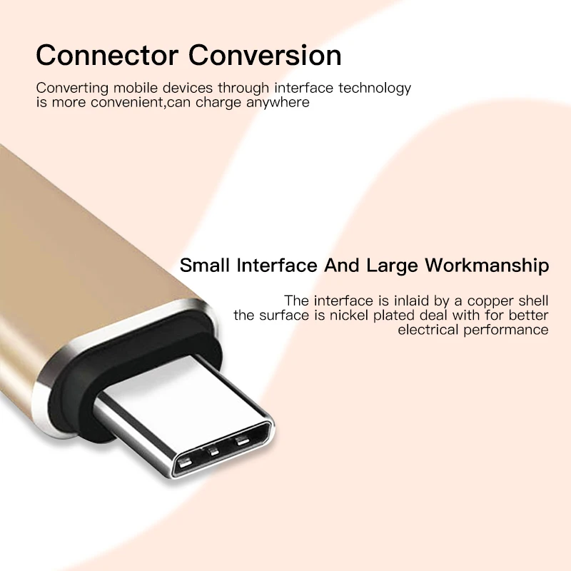 ! ACCEZZ 2 шт. Тип C адаптер Мужской до 8 Pin женский USB быстрой зарядки Разъем