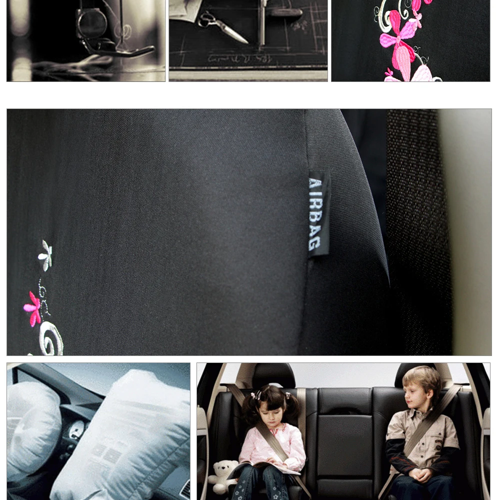 Чехол для автомобильных сидений 9 шт. и 4 шт. дизайн для шин полный набор универсальный размер подходит для подушки безопасности чехол для сиденья протектор